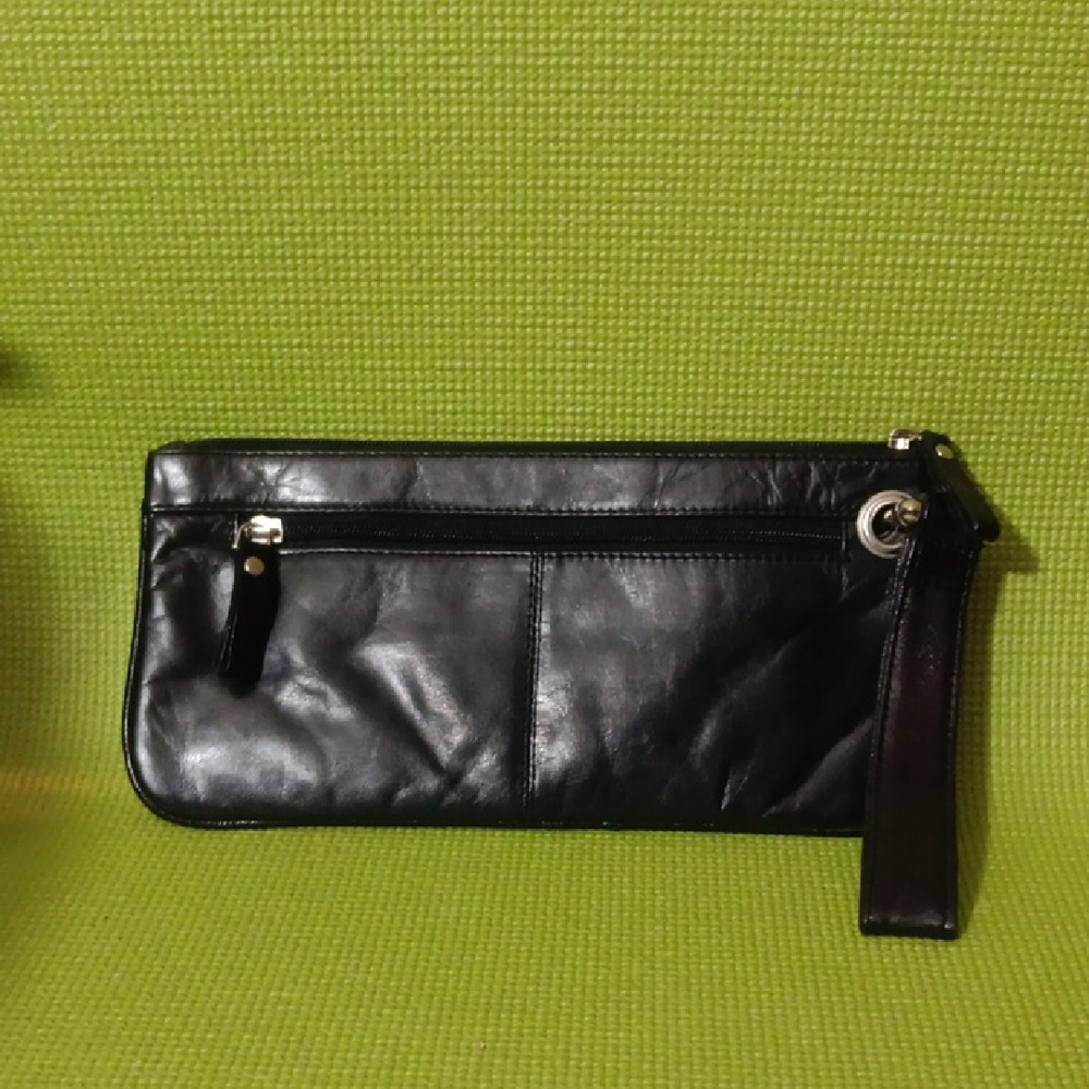 Sophia Visconti Black Wristlet with Silver Details